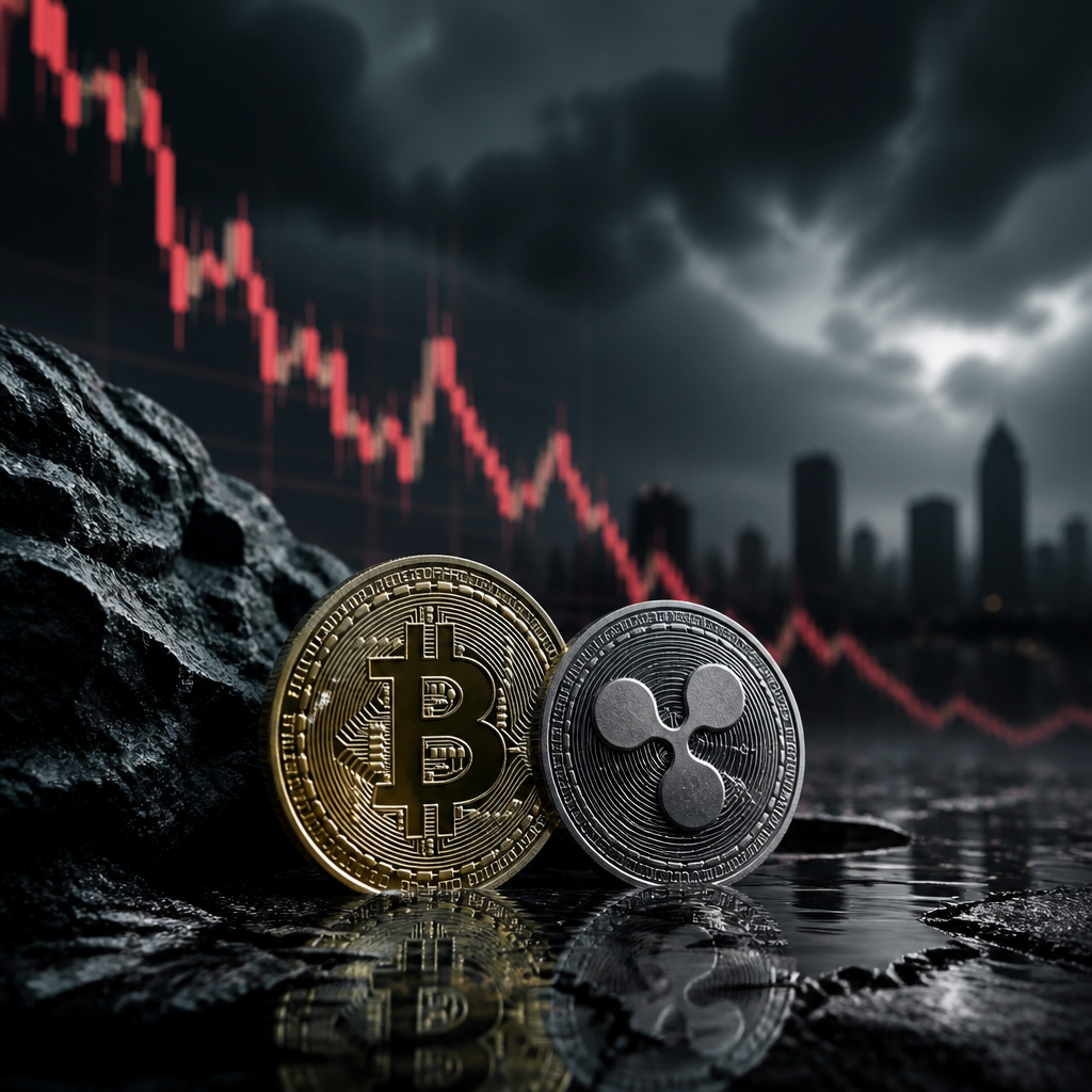 Bitcoin Faces Headwinds as XRP Teeters Near $1